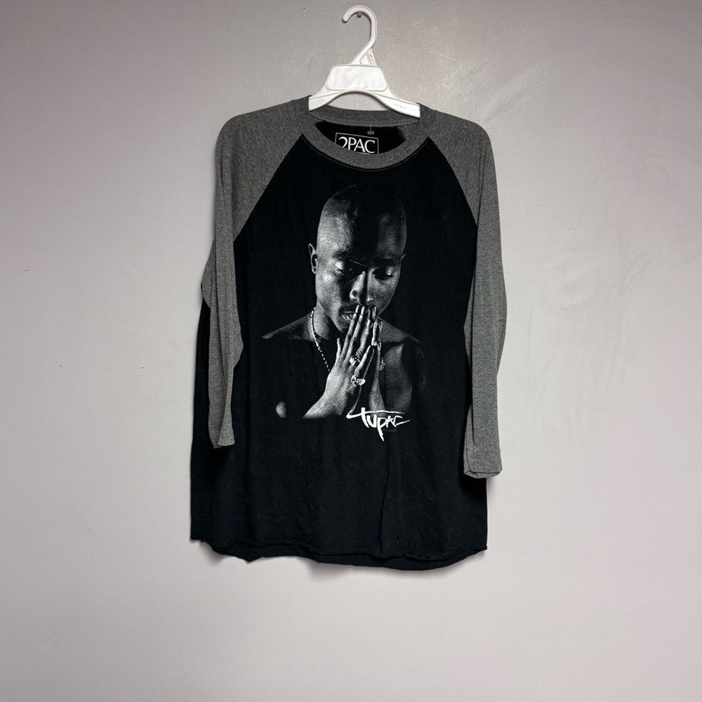 2PAC Black and Gray Men's Shirt size Large L 2 Pac